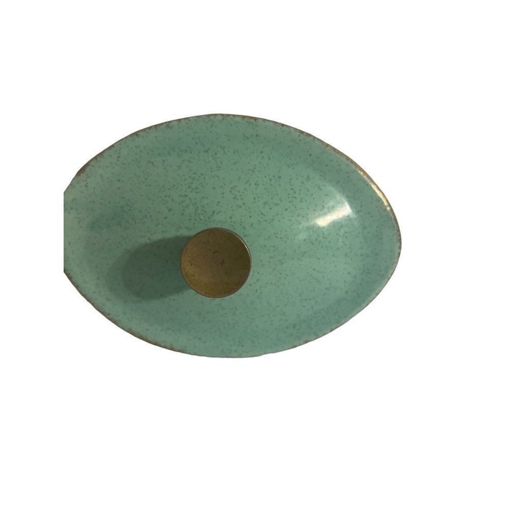 VTG MCM California Originals Made in USA Turquoise Teal Pottery Covered Dish - Picture 3 of 10